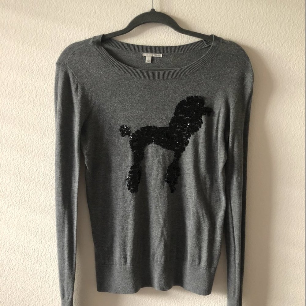 HALOGEN Sequin Cashmere Poodle Sweater